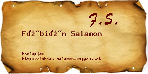 Fábián Salamon névjegykártya